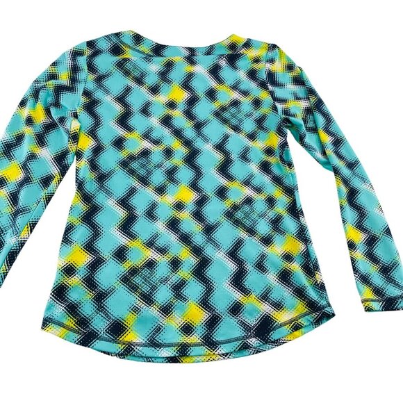 Ruby Rd. XS Long-Sleeve Geometric Print Womens Top - Picture 4 of 5